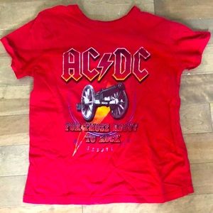 Red AC/DC t-shirt
